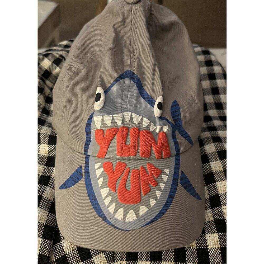 Shark Fin ( YUM YUM ) Cap Cotton Child Boys Toddler Gray Blue Adjustable